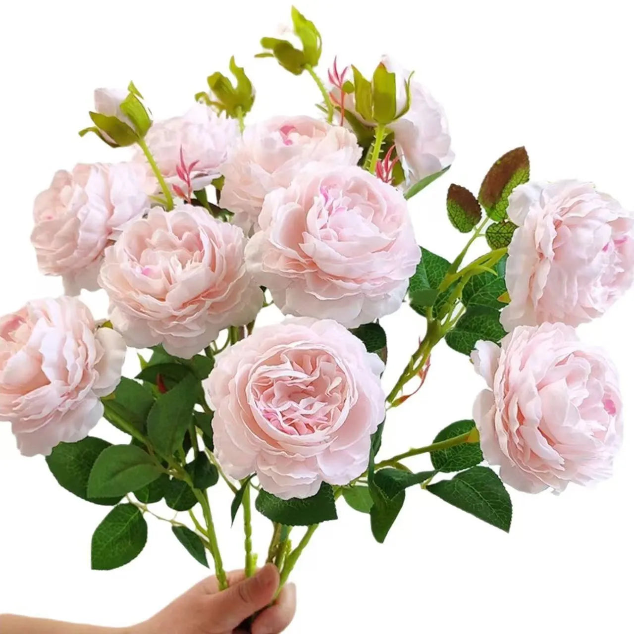 Silk artificial peony flower arrangement in six colours for home decoration