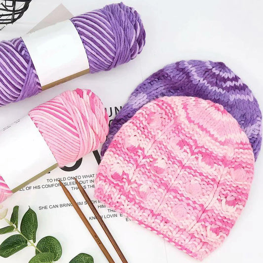 Gradient milk cotton wool hand-knitting yarn in various vibrant colours
