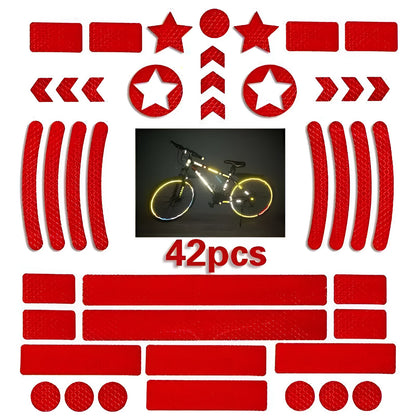 Bicycle reflective safety tape with a grid pattern in red, yellow, blue, and white colour options