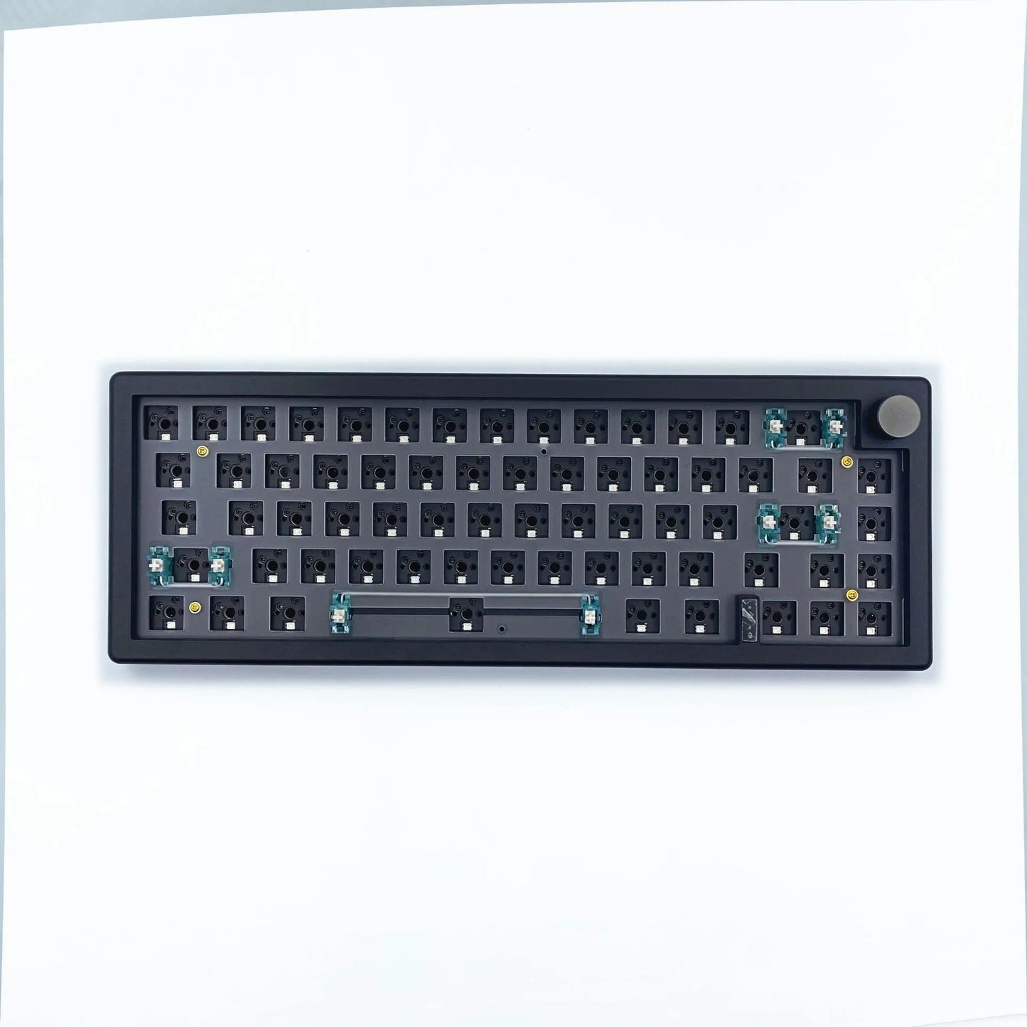 Custom DIY mechanical keyboard kit with RGB backlighting in seven colour options
