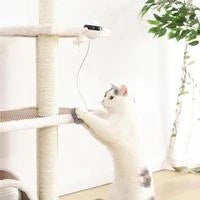 Interactive electronic cat toy with motion for feline fun and exercise