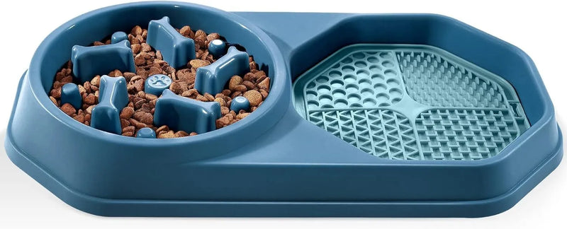 Slow Feeder Dog Bowl with 37.2cm Puzzle Design Extends Meal Times from 5 to 25 Minutes to Prevent Gulping and Support Healthy Digestion for Small to Medium Dogs