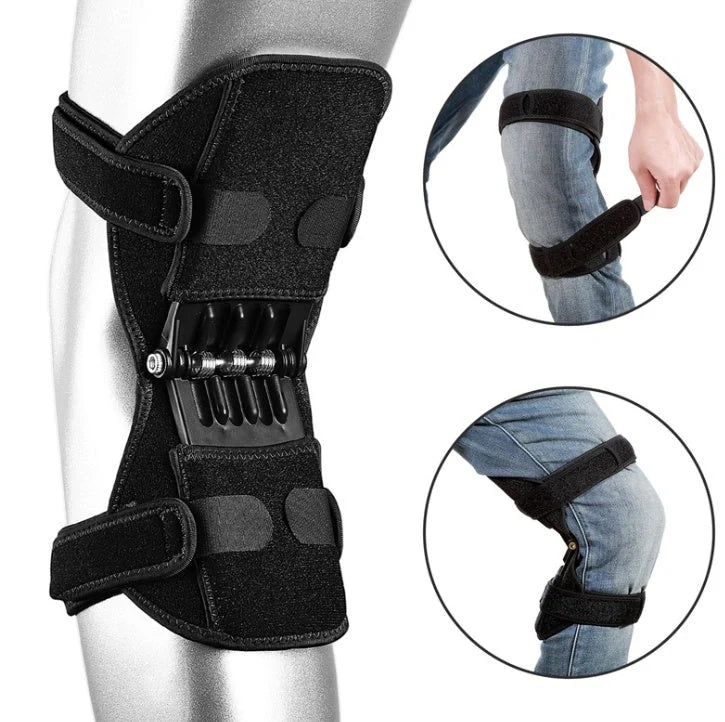 Breathable joint support knee pads with non-slip design for power lifting