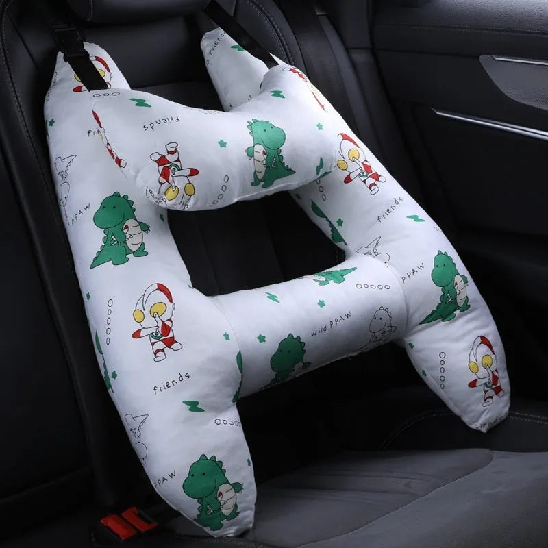 55x70cm car headrest pillow with floral skirt rabbit pattern and pearl cotton fill.