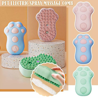 Electric cat dog spray comb with UV light and steam cleaning function