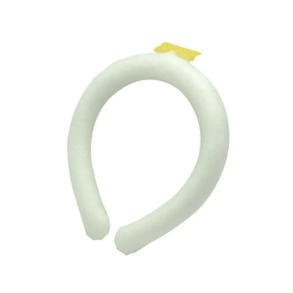PVC fabric hanging ice cooling neck ring in blue colour for outdoor sports heatstroke prevention.