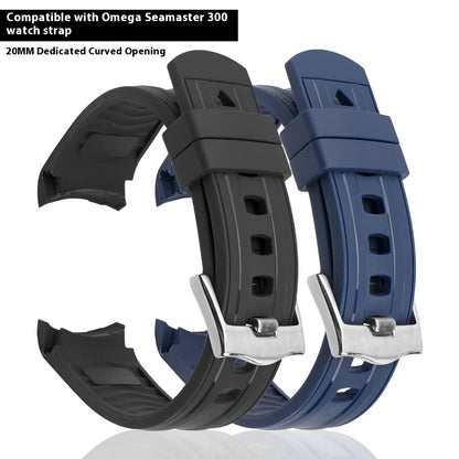 20mm wide genuine leather smartwatch strap in multiple colours with silver buckle.