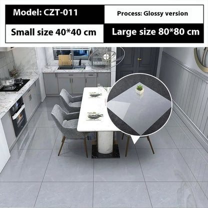 Close-up of geometric pattern marble effect self-adhesive wall sticker measuring 40x40cm