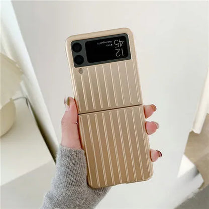 Samsung Z Flip3 flip case in seven colours showing ultra-thin PC construction