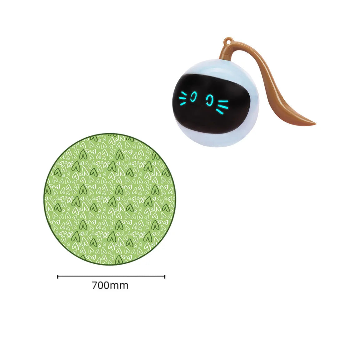 70cm nylon cat hunting cover with electric motion ball, available in pink or green, USB powered for indoor cats