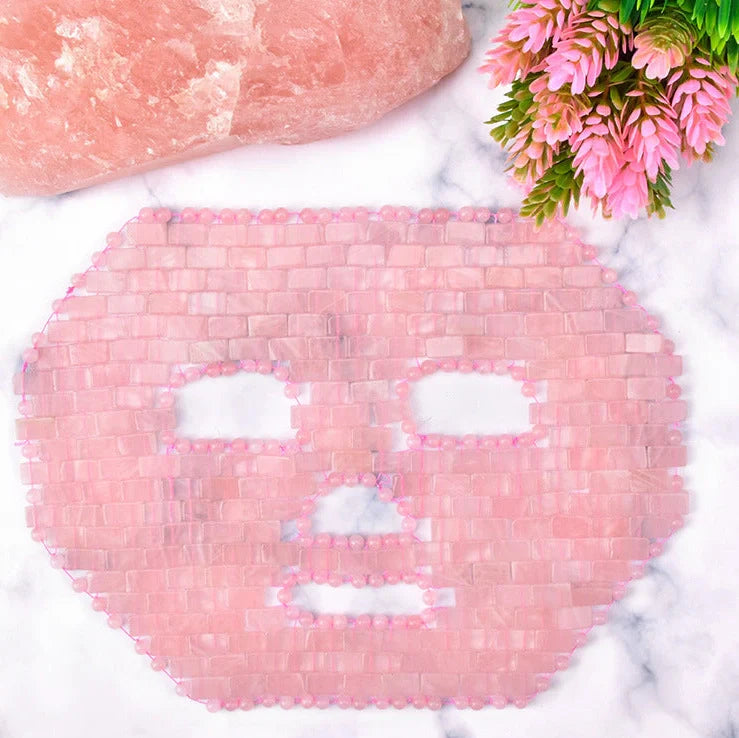 Jade facial massage mask with 247 sheets and 144 beads on 28x21cm surface