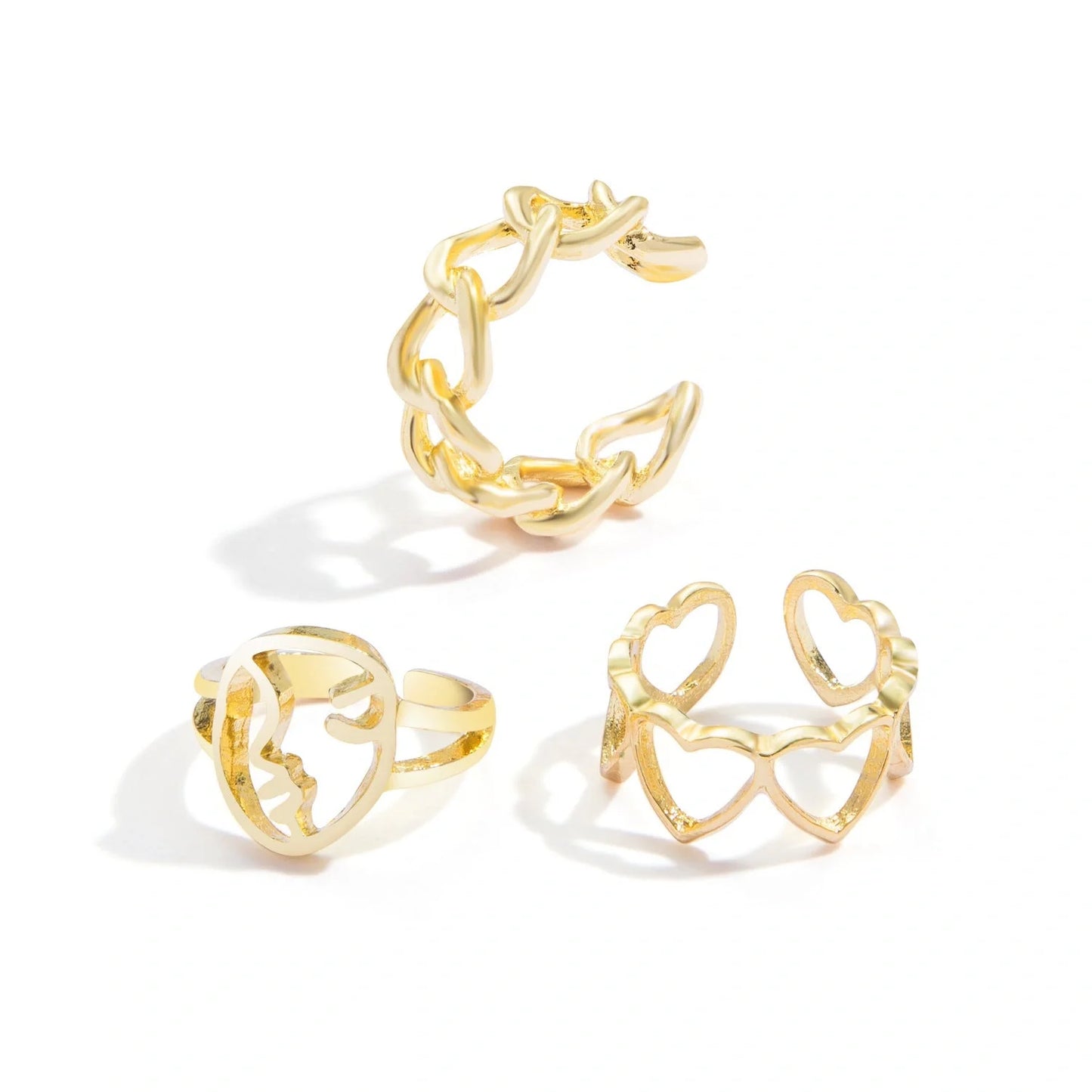 Stylish adjustable butterfly couple rings in punk design, perfect for symbolising love and individuality.