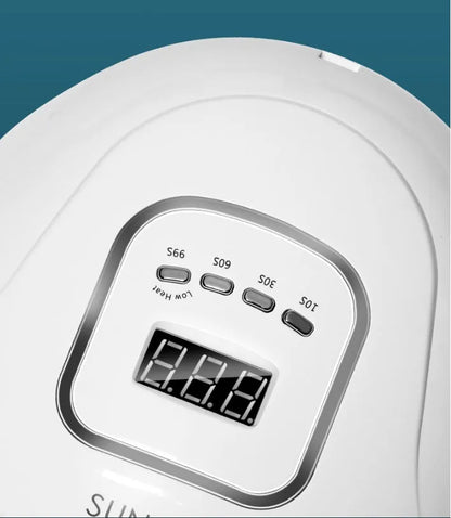White UV LED gel nail dryer with 45 beads and dual light source display