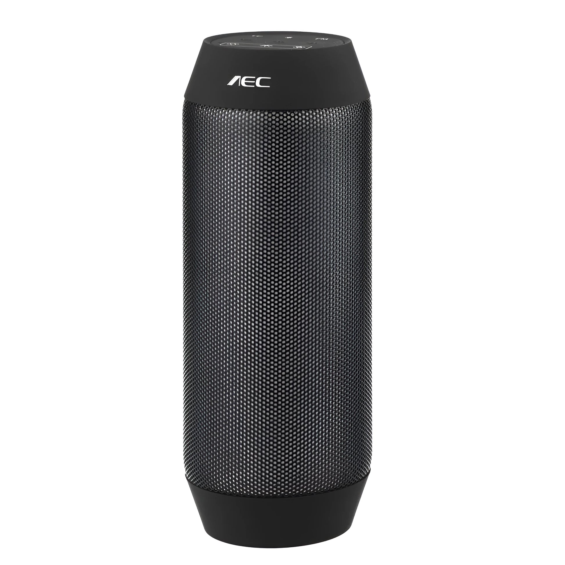 Mini portable Bluetooth stereo speaker with colour-changing lights in black or white options