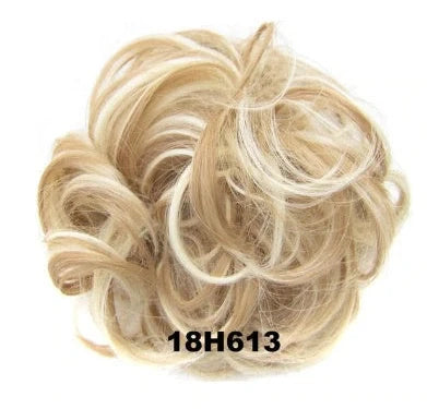 Hair ring wig in various colours from 1# to Burg, showing synthetic fibres and natural hairline for temporary styling