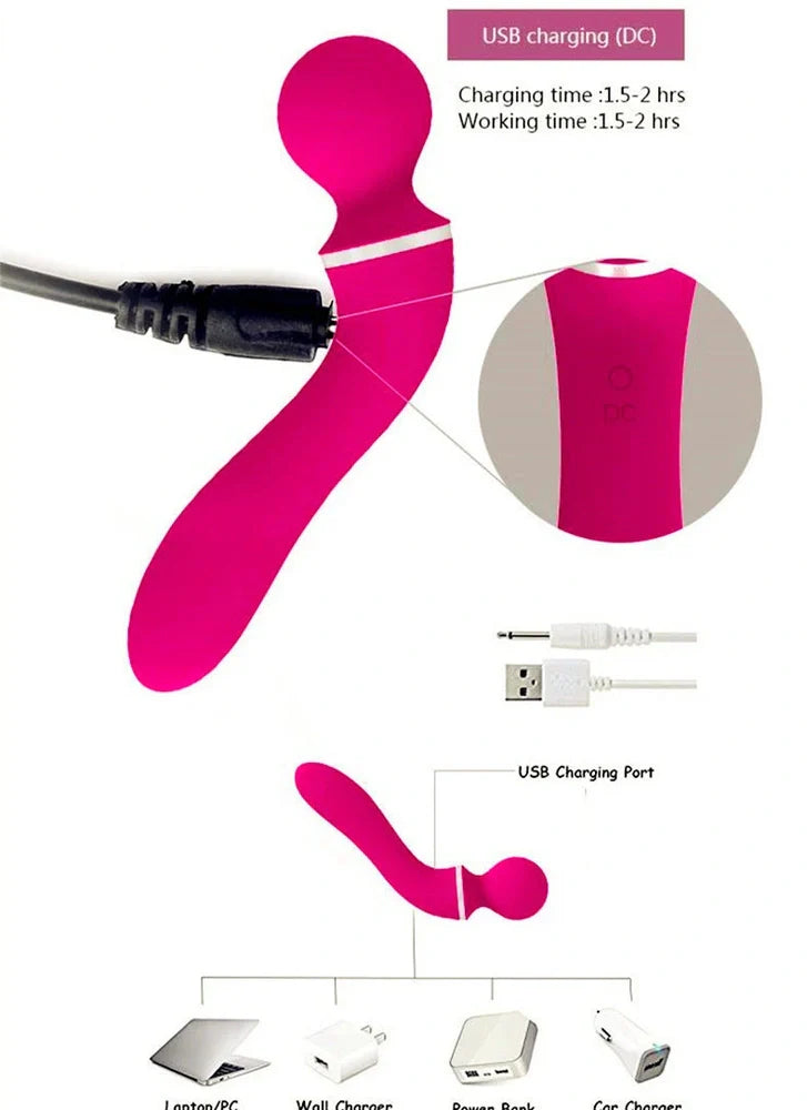 Tianlong Stick silicone vibrator, 19.6 cm length with ten frequency settings and optional headgear, rechargeable adult toy