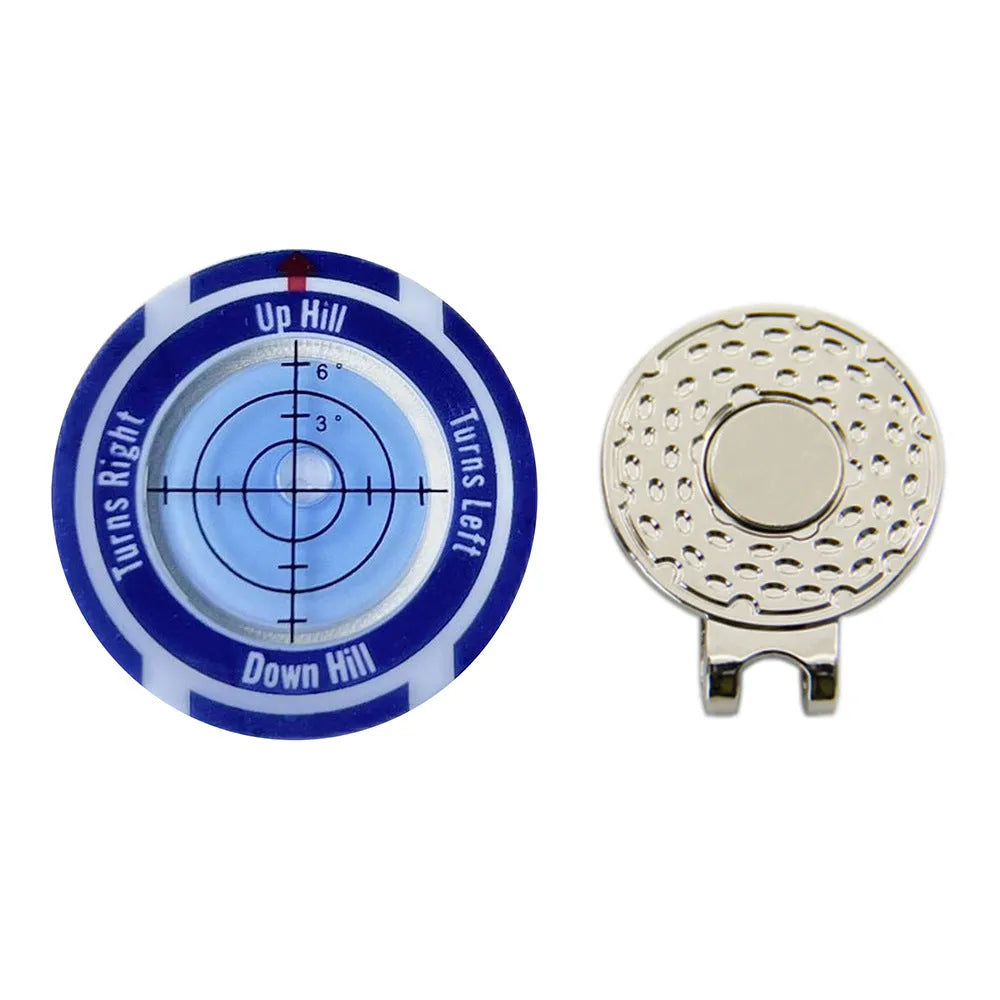 Golf hat clip level measurement tool with position mark green indicator in six colour shell options