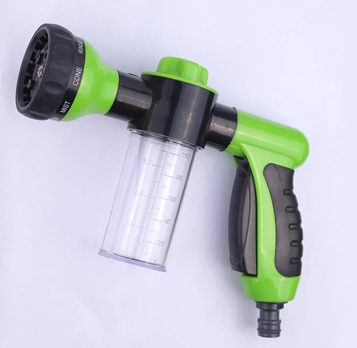 Premium high-pressure water gun with 8-in-1 adjustable nozzle for versatile household and automotive cleaning