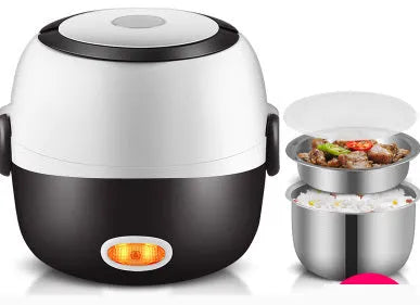 Electric heating lunch box with USB connection in two-layer and three-layer capacity options