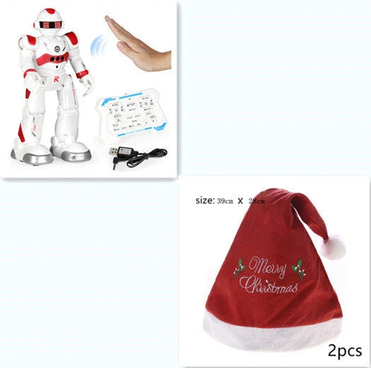 Remote control dancing robot toy with gesture controls, autonomous navigation, and customizable dance routines