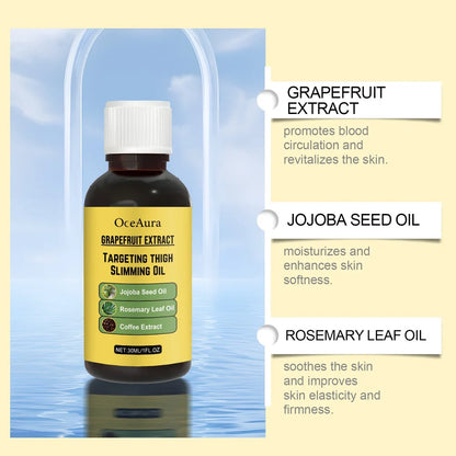 30ml body treatment oil bottle with grapefruit and jojoba formula for skin nourishment