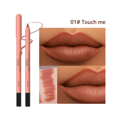 Matte lipstick and lipliner velvet mist, 0.6g, 14.9cm, shown in shades C01 to C08