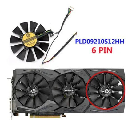 ASUS ROG Strix graphics card replacement cooling fan with 87mm dimensions and 4-pin connector