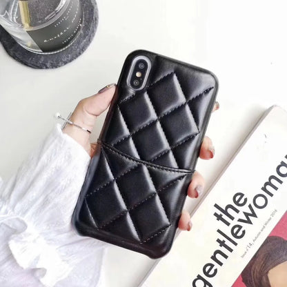 Genuine leather iPhone case for XS Max XR 8 7 models in black pink red colours