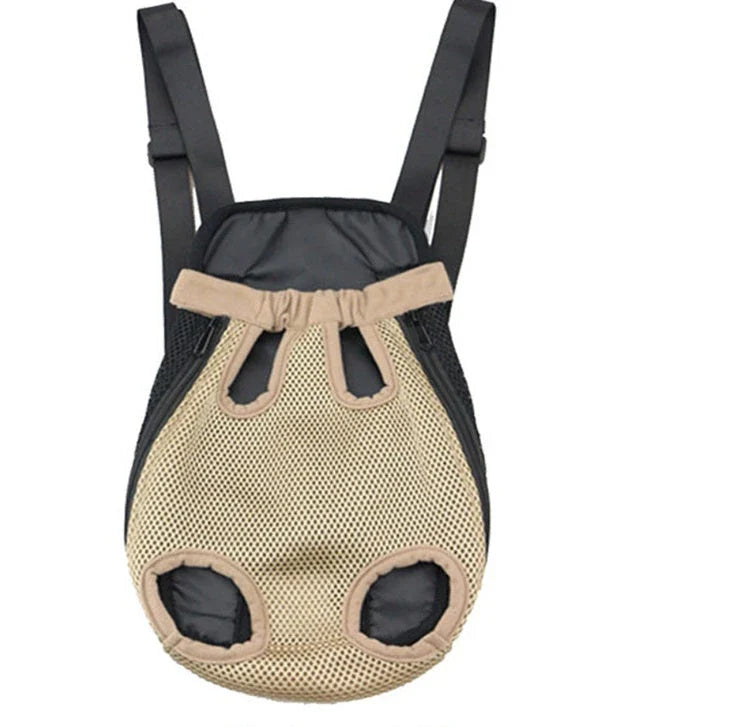 Versatile pet carrier backpack made of breathable mesh material for dogs in various sizes and colors