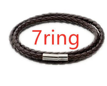 A personalized leather bracelet with engraved beads, a thoughtful gift for men