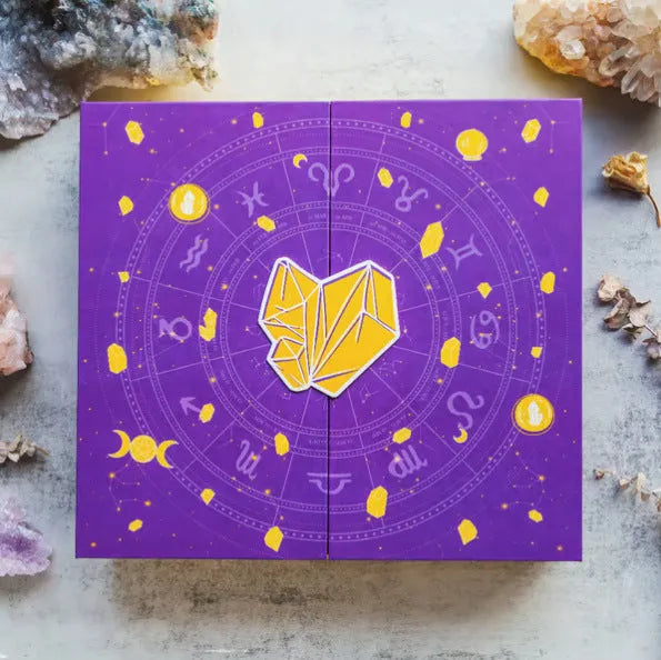 Halloween crystal countdown gift box with compartments, 33.5cm wide, made of paper