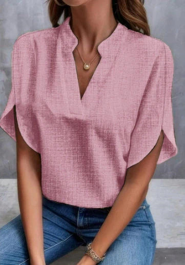Women's Summer V-neck Chiffon Shirt in Various Colours