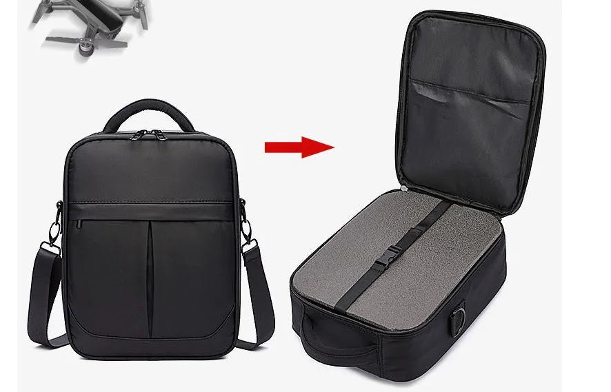 Black men's messenger shoulder bag made from Oxford fabric showing its structured shape and shoulder strap.