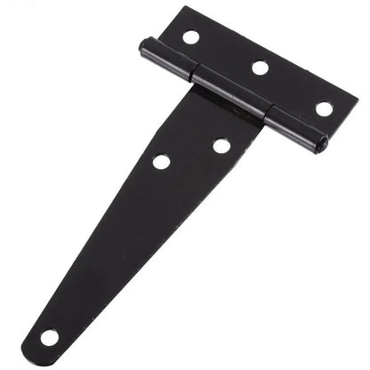 Fixed light T-shaped iron hinge for wooden doors with straight arm design and 175 degree opening angle