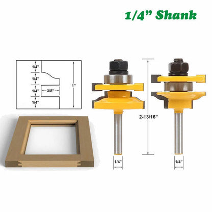 West Tenon Knife two-piece set with hard alloy blades for cabinet door woodworking
