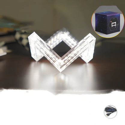 Acrylic Bluetooth desk lamp with compact 12cm design and intelligent lighting control featuring six light modes