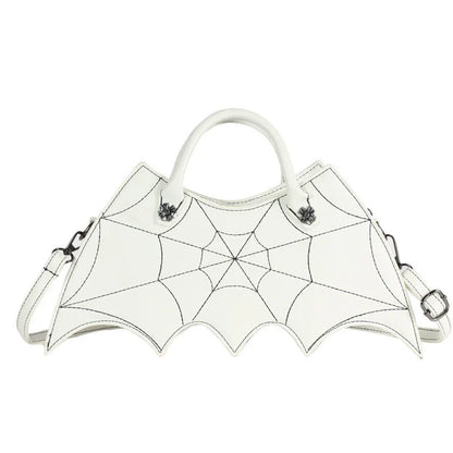 A stylish Halloween shoulder bag with a captivating spider web design, made of durable PU leather and offering ample storage space.