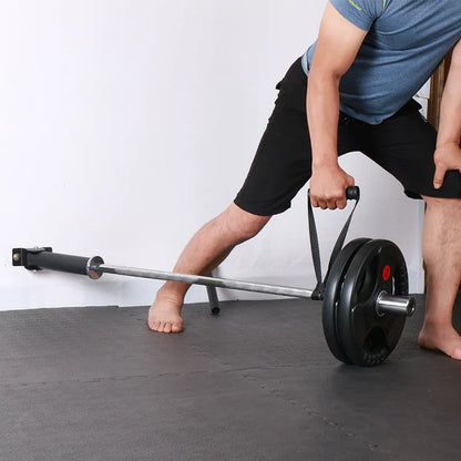 Steel wall barbell rack with 25 tubes for organising barbells and rods, showing mounting hardware