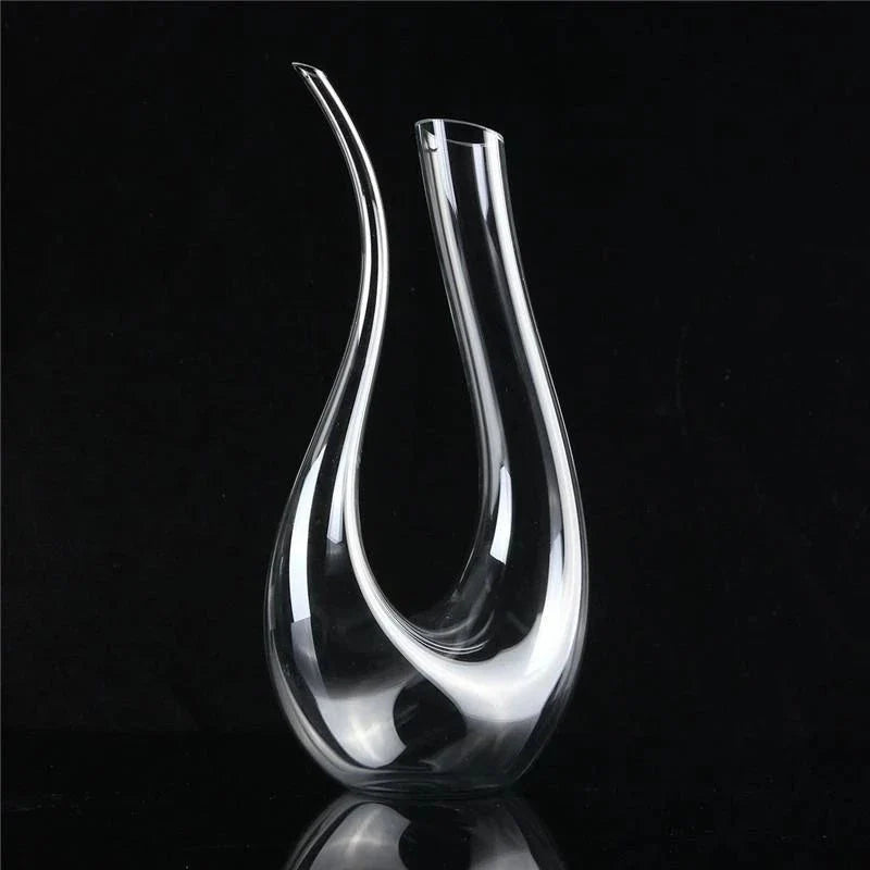 Premium crystal wine decanter with built-in pourer for effortless wine service and enhanced flavor profile