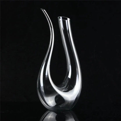 Premium crystal wine decanter with built-in pourer for effortless wine service and enhanced flavor profile