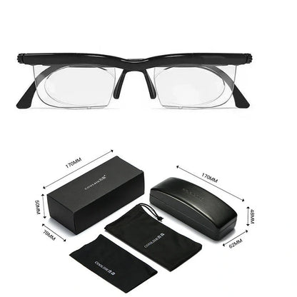 Adjustable Focus Sight Glasses with variable magnification and durable polycarbonate lenses