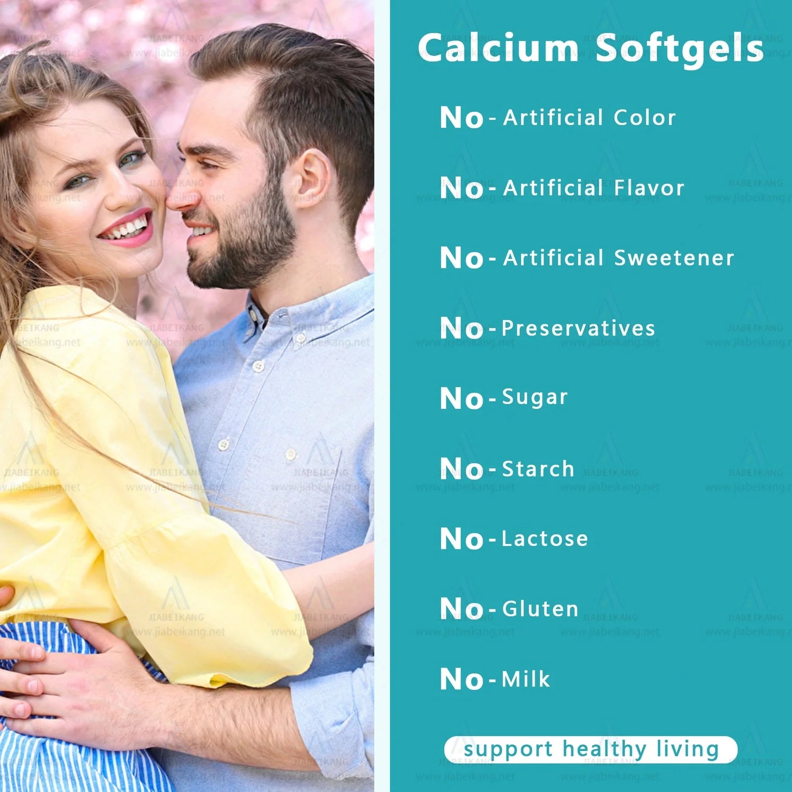 Bone and Joint Health Calcium Soft Capsules showing softgel format with 1000mg calcium specification