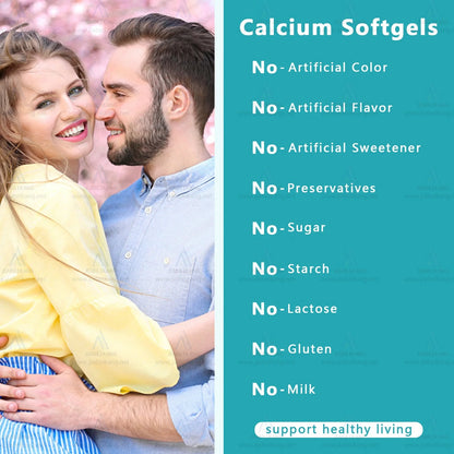 Bone and Joint Health Calcium Soft Capsules showing softgel format with 1000mg calcium specification