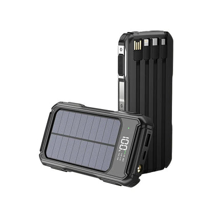 Military grade mobile power bank in black, green, or orange with 10000mAh or 20000mAh capacity