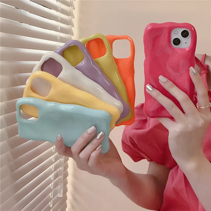 3D macaron candy coloured all-inclusive TPU phone case for iPhone with bracket and magnetic suction, shown in five colours