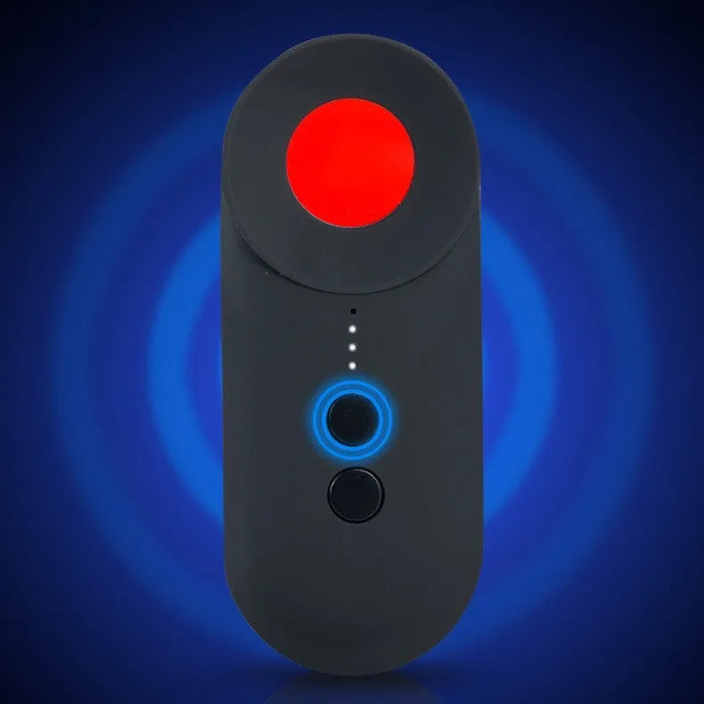 Black anti-car GPS detector with Micro USB port, measuring 93.8mm, for signal detection from 5cm to 3m range