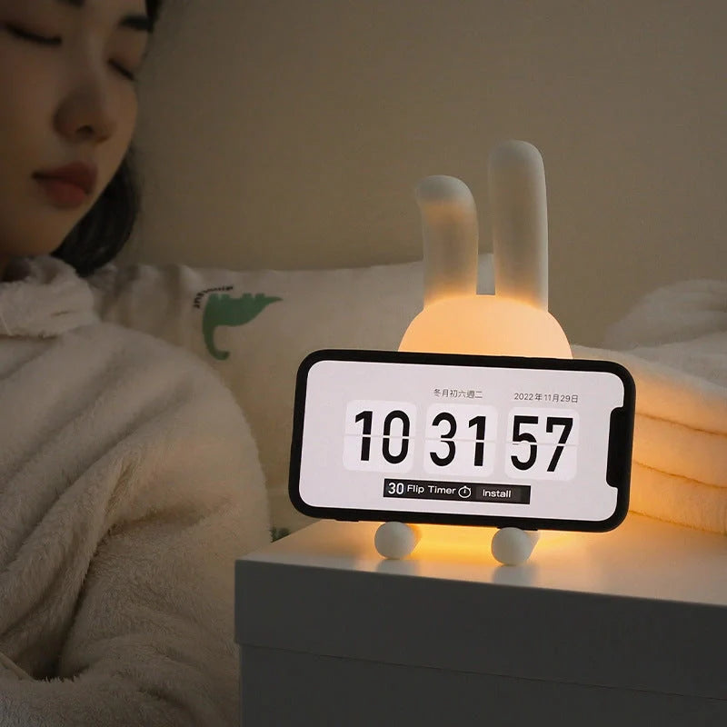 Cute Rabbit Mood Light with dimmable LED for children's rooms