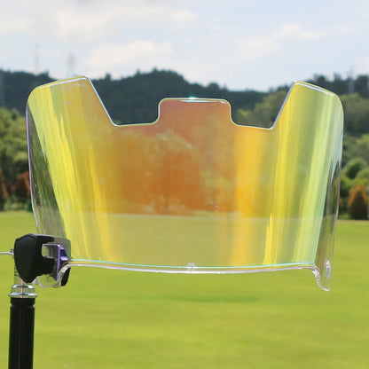 Rugby helmet goggles made from high-strength impact-resistant material for easy tool-free installation.