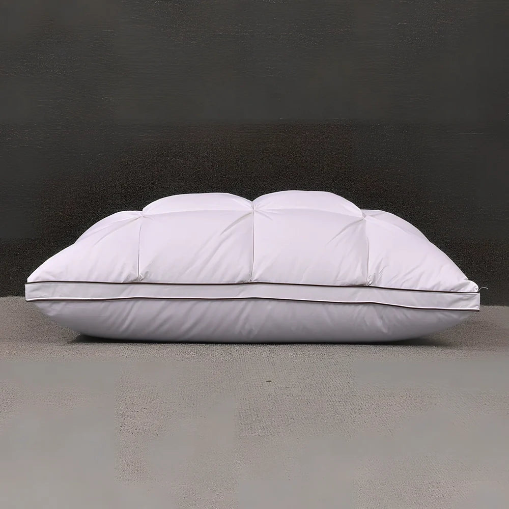 White goose down pillow with pure cotton cover in rectangular 48x74cm size