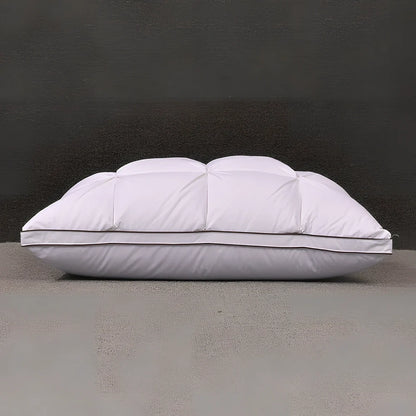 White goose down pillow with pure cotton cover in rectangular 48x74cm size